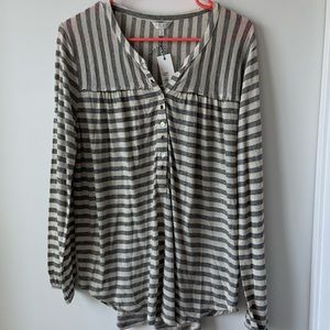 Long Sleeve Top with Stripes